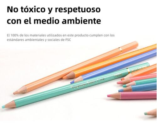 Set 50 Lápices Dibujo Colores Y Estuche Profesional Artista ROSA