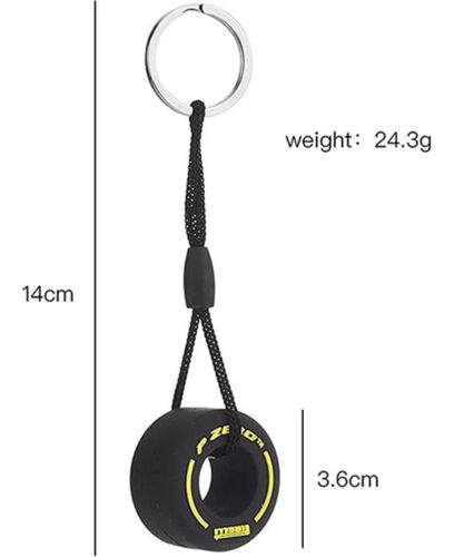 Llaveros F1 Formula 1 Pirelli Llavero Llanta (kit 6 Piezas) NEGRO.