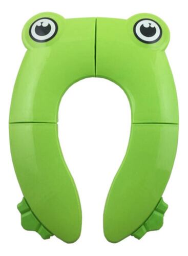 Asiento Entrenador Inodoro Portátil Baño Plegable Niño verde