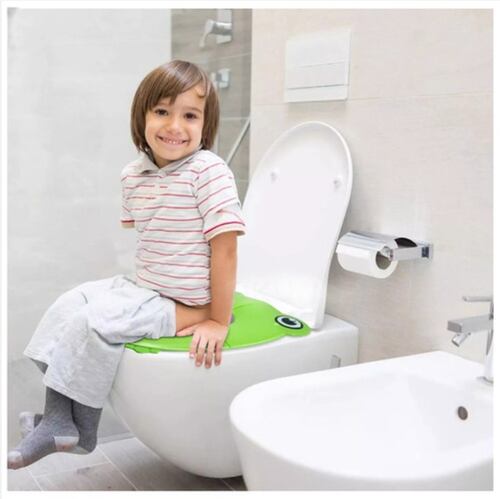 Asiento Entrenador Inodoro Portátil Baño Plegable Niño verde