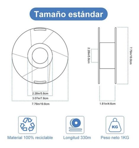 Filamento De Impresora Material De Impresión 3d 1 Kg 1,75 Mm negro