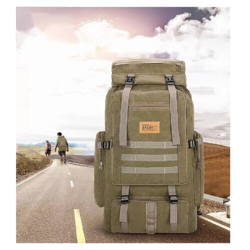 Mochila Táctica Militar Impermeable De 80l Caki