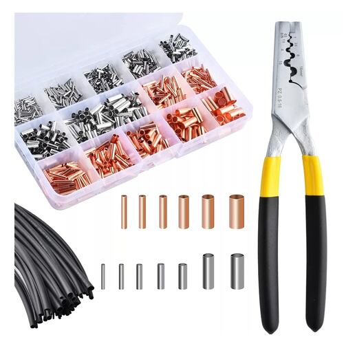 Kit Conectores Terminales Cobre P/cable Pinzas Termorretráctiles