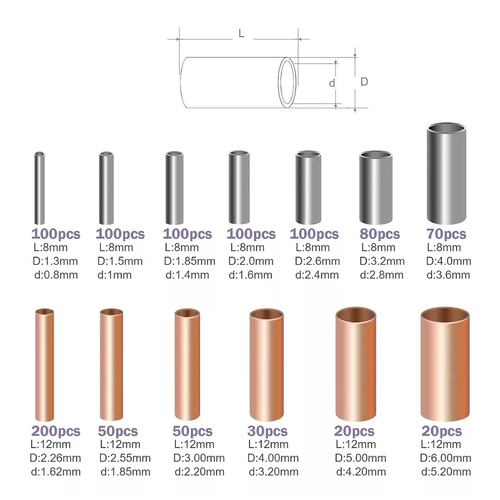 Kit Conectores Terminales Cobre P/cable Pinzas Termorretráctiles