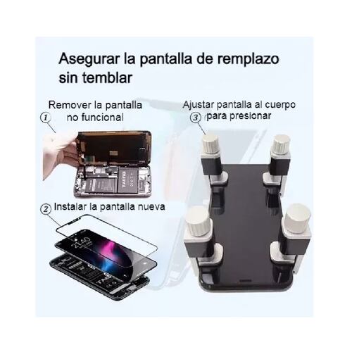 Kit 4 Pinzas Plastico Pantalla Celular Clip Sujetadora Prensa Negro