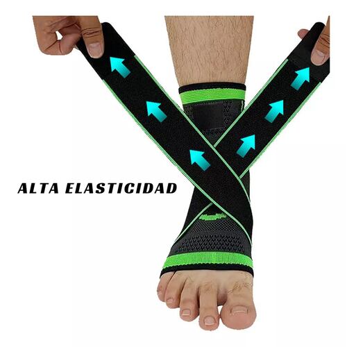 Set 4pzs Tobillera Deportiva Anti-esguince Soportes Lesión Gym M Verde