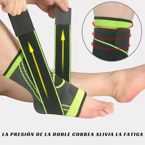 Set 4pzs Tobillera Deportiva Anti-esguince Soportes Lesión Gym M Verde