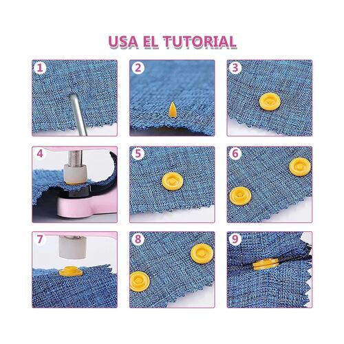 Pinza Kam Botón Presión Broche T5 27 Colores 300 Juegos