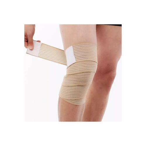 Rodillera Elastica Vendas 2 Par Bandas Deportiva Rodilla Gym Amarillo