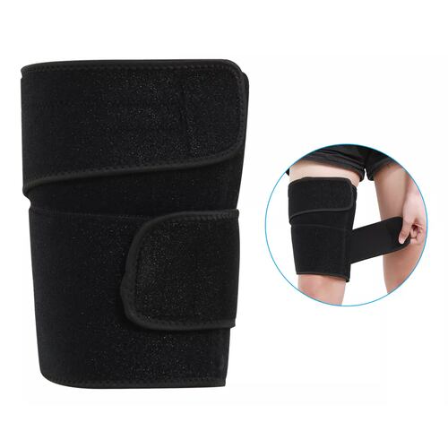 Muslera Deportiva Ajustable De Neopreno Compresion Muslo Negro