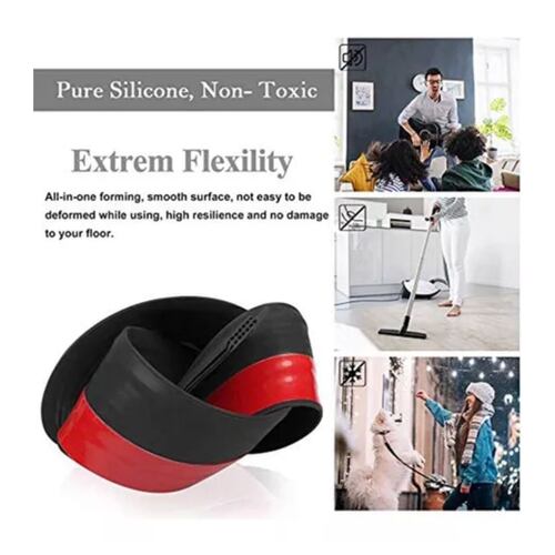 2 Gran Brecha Puerta Burlete Tope Guarda Polvos Para Puertas 8CM NEGRO