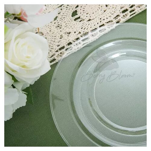Platos Desechables Elegantes Vajilla Transparente 50 Pz TRANSPARENTE 