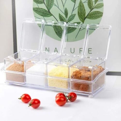 Especiero Moderno Organizador Cocina Condimentos Multiusos TRANSPARENTE