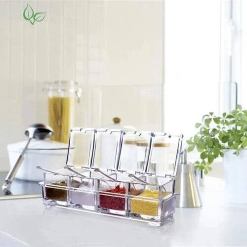 Especiero Moderno Organizador Cocina Condimentos Multiusos TRANSPARENTE