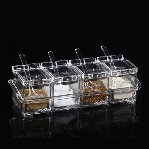 Especiero Moderno Organizador Cocina Condimentos Multiusos TRANSPARENTE