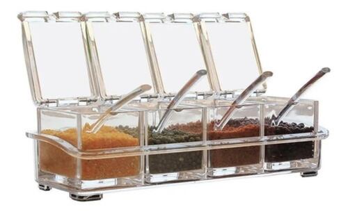 Especiero Moderno Organizador Cocina Condimentos Multiusos TRANSPARENTE