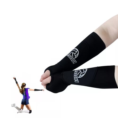 Mangas Deportivas Para Voleibol Mujer Brazos Con Almohad Par Negro