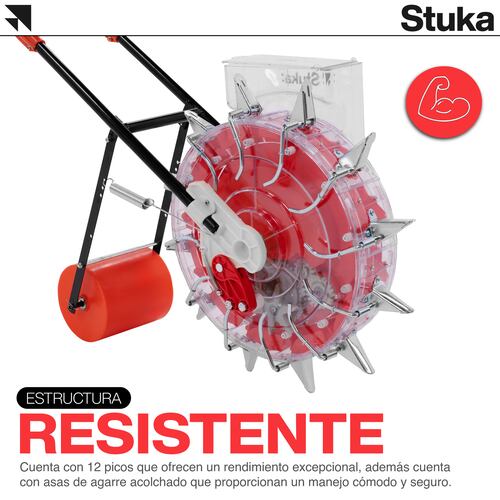 Sembradora Manual De Semillas FORLÍ C/Contenedor | 12 Picos | 6 Discos Intercambiables.