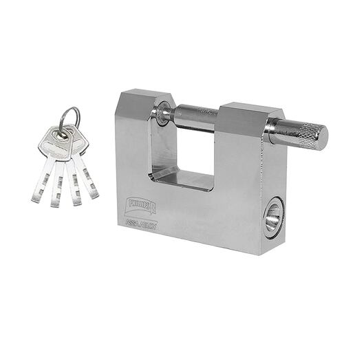 Candado Cortina Laton 75Mm Llave Abloy Alta Segurid Phillips