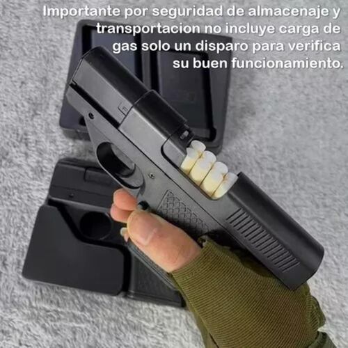 Encendedor Gas Recargable Chorro Con 3 Estuche P/cigarrillos CAFE 