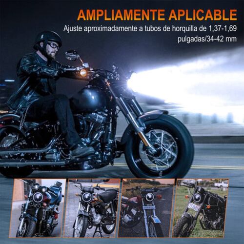 Faro Para Moto Universal De 7 Pulgadas+ Carcasa Y Soporte NEGRO
