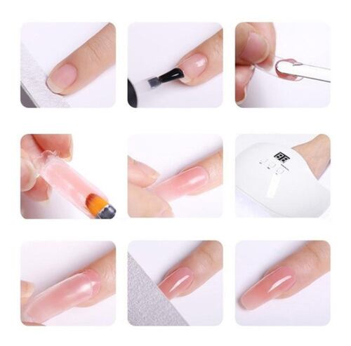 Kit Gel De Extención De Uñas Con Lámpara Uv