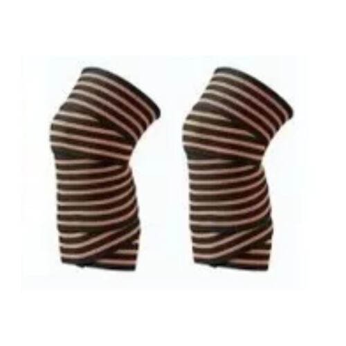 Rodillera Elastica Vendas 1 Par Bandas Deportiva Rodilla Gym naranja/negro