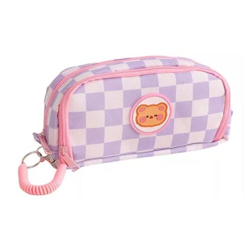 Lapicera Organizadora Estilo Kawaii De Gran Capacidad Violeta