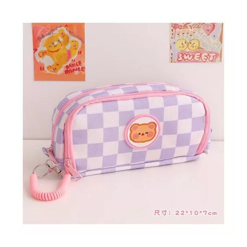 Lapicera Organizadora Estilo Kawaii De Gran Capacidad Violeta