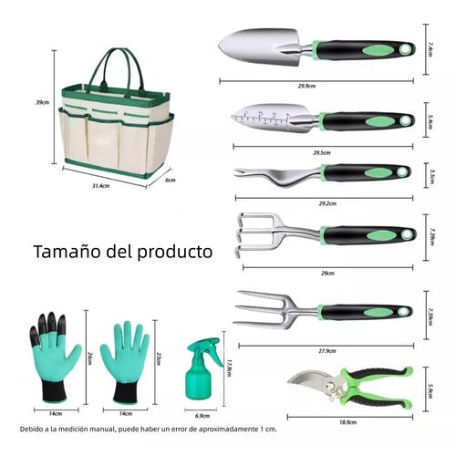 Juego De Herramientas De Jardín Kit Manual Jardinería 11pzs