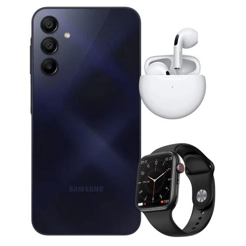 Combo Samsung Galaxy A15 128 6GB Ram   Smartwatch   Buds Pro 6.