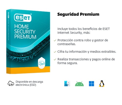 ESD ESET Home Security Premium  3 Lic 2 Años