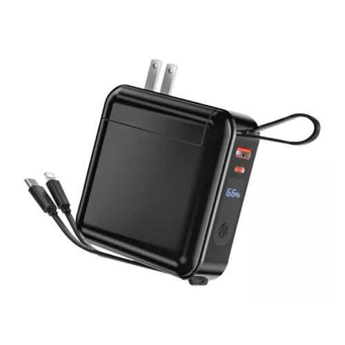 Power Bank 20000mah Cargador De Enchufe Pared Portátil 22.5w NEGRO