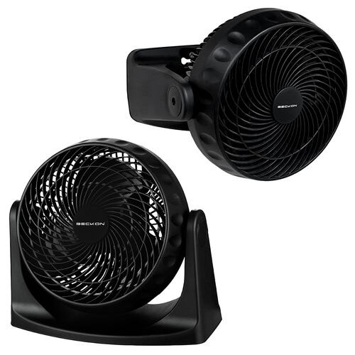 Ventilador de piso pared 2 en 1 turbo fan de 8 pulgadas 3 velocidades Negro Beckon.