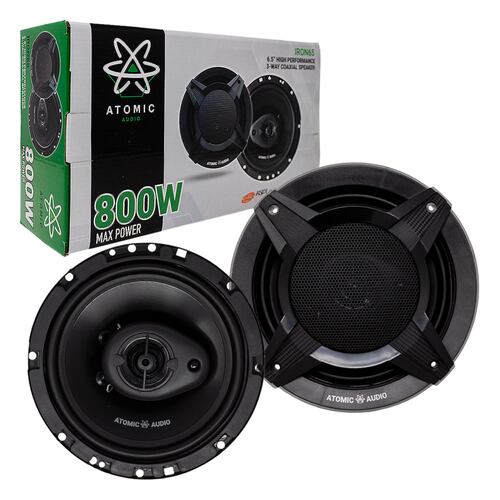 Bocinas Coaxiales 6.5 Pulgadas Atomic Iron65 800w 3 Vías.