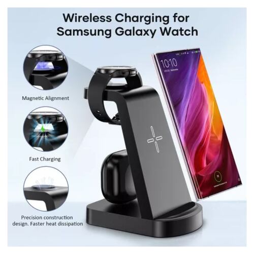 Cargador Inalámbrico Para Samsung S22/s21galaxy Watchbuds2 negro