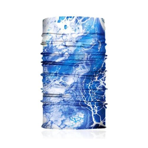 Mascara Tubular bandana moto Ciclismo sin costuras cubre bocas deportes azul blanco tela gym