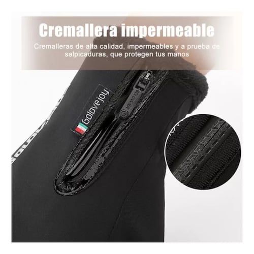 Guantes Térmicos Impermeables Invierno Touch Para Moto/bici negro talla XL