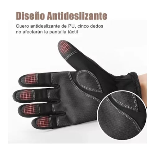 Guantes Térmicos Impermeables Invierno Touch Para Moto/bici negro talla XL