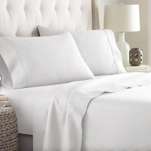 JUEGO DE SABANAS SOLID BLANCO QUEEN SIZE