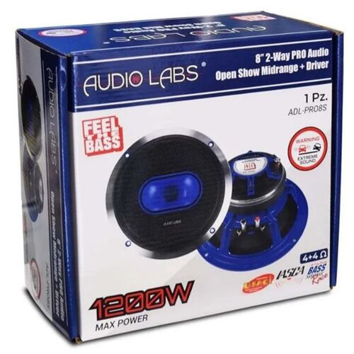 Medio Rango Con Driver Para Open Show Audio Labs ADL-PRO8S 560 Watts 8 Pulgadas 4 Ohms 280 Watts RMS.