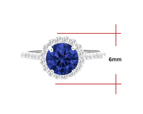 Anillo Plata 925 Horoz Piedra Azul #7 SP28.