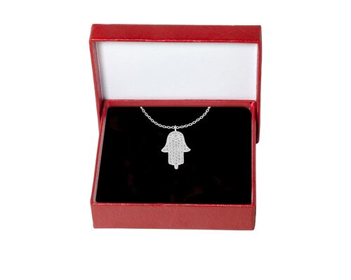 Collar Gargantilla Plata 925 Horoz Mano de Fátima SP642.