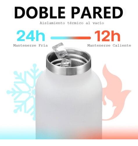 Vasos Termico Acero Inoxidable Taza Termo Botellas Para Agua Rosa 700 mL