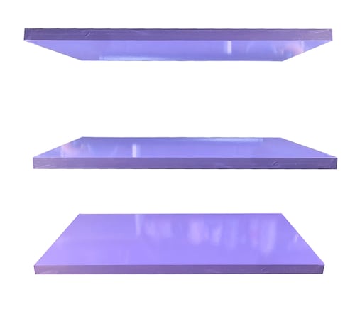 Conjunto 3 Repisas Flotantes Mdf 20x40cm Instalación Fácil Morado.