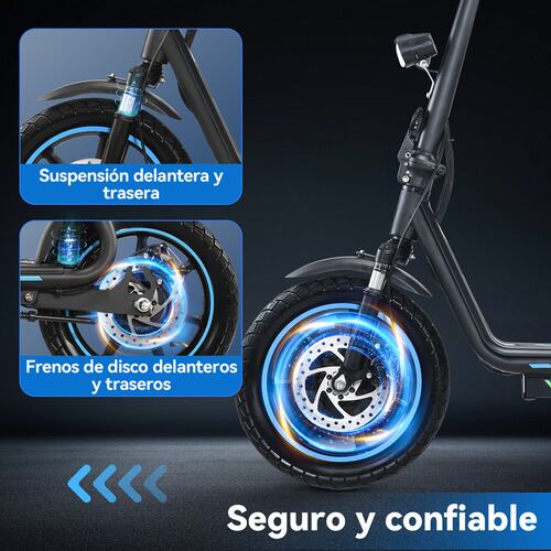 Scooter Eléctrico Plegable Honey Whale M5 Elite Negro