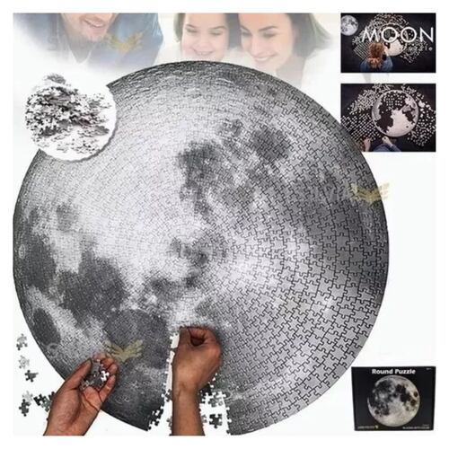 Rompecabezas De Luna De 1000 Piezas Juguetes Antiestres 3d GRIS