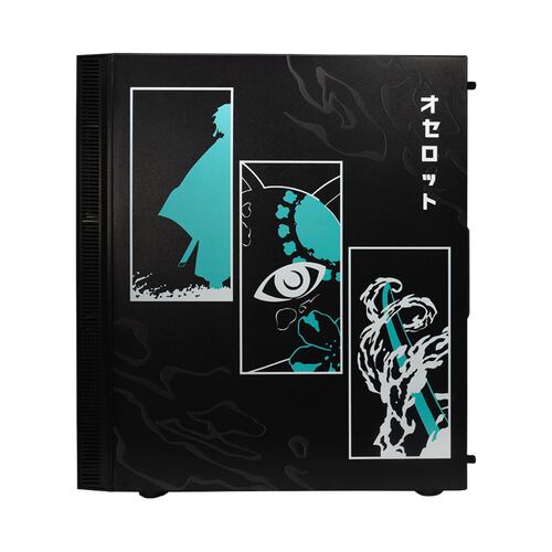 Gabinete Ocelot Gaming OC-BLACK KATANA, E-ATX, Cristal Templado, incluye 3 Ventiladores ARGB, sin Fuente, Negro.