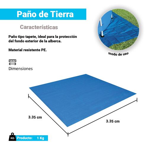 Tapete Protector Para Alberca Tapiz Inferior Bestway 58001