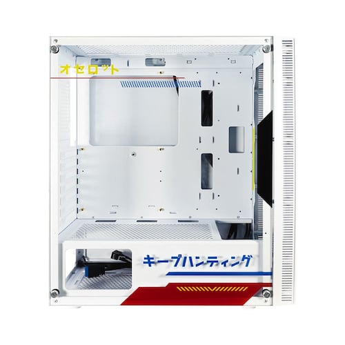 Gabinete Ocelot Gaming OC-MEKA 4.0, E-ATX, Cristal Templado, incluye 3 Ventiladores ARGB, sin Fuente, Blanco.
